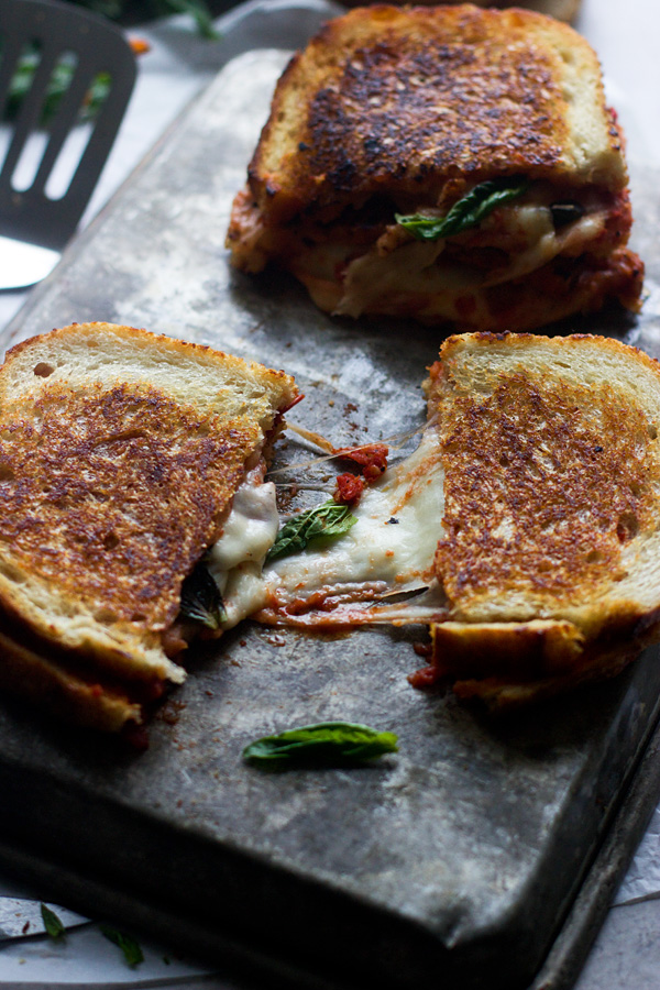 Pizza Margherita Grilled Cheese