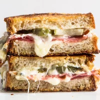 SALAMI AND PICKLE GRILLED CHEESE