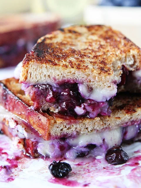 Blueberry Brie Lemon Curd Grilled Cheese