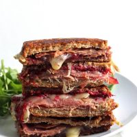 CRANBERRY, BRIE AND PROSCIUTTO GRILLED CHEESE