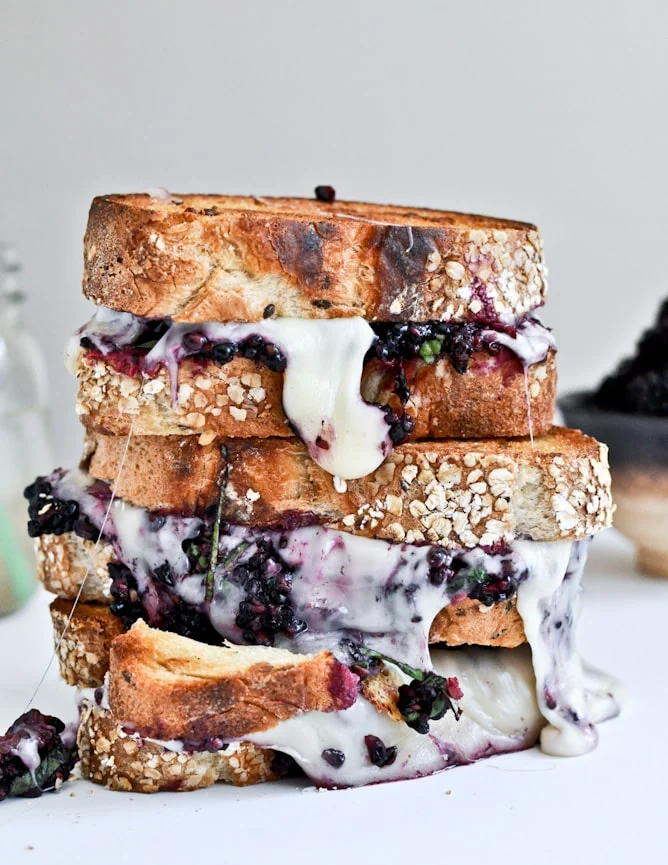A grilled cheese that sings with summer’s sweetness and savory depth, the Fontina, Blackberry Basil Smash Grilled Cheese