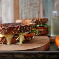 PERSIMMON PROSCIUTTO AND BRIE GRILLED CHEESE