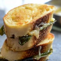 GRILLED CHEESE WITH ROASTED POBLANOS