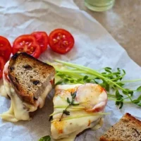 MARINATED MOZZARELLA & TOMATO GRILLED CHEESE